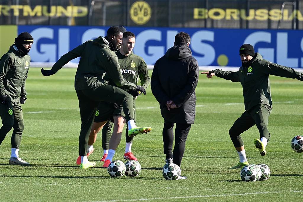 BVB-Abschlusstrining vor dem Heimspiel gegen Lille.