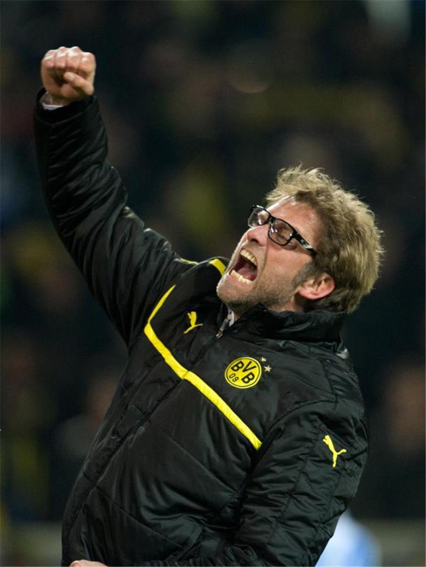 Gänsehaut-Momente gegen Malaga zum Nachhören BVB-Coach Jürgen Klopp jubelt über den Halbfinal-Einzug seines Teams.