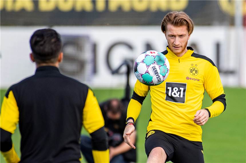 BVB bereitet sich auf Duisburg vor – noch trainieren nicht alle mit BVB-Kapitän Marco Reus beim Training.