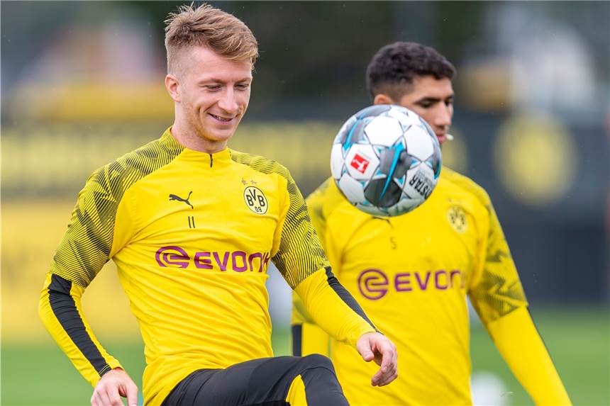 Marco Reus vor Comeback? Der BVB verkündet gute Neuigkeiten BVB-Kapitän Marco Reus trainiert wieder mit der Mannschaft. (Archiv)