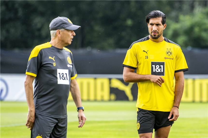 Corona-Fall beim BVB: Emre Can positiv getestet – Derby findet statt BVB-Profi Emre Can (r.) ist an Covid-19 erkrankt.