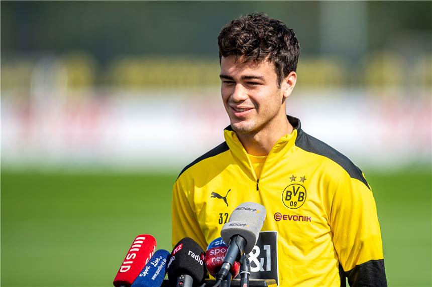 BVB-Profi Gio Reyna greift an: Konkurrenzkampf mit Marco Reus BVB-Profi Gio Reyna bei der Medienrunde am Donnerstag.