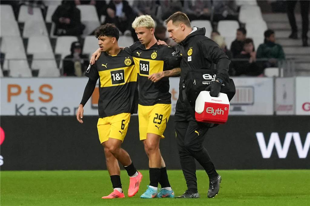 BVB-U23 gegen Dynamo Dresden in der Roten Erde: Sicherheitsspiel findet nicht im Stadion statt Niklas Jessen verlässt den Platz.