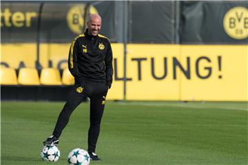 BVB-Trainer Peter Bosz freut sich auf das Spiel gegen Real Madrid. Foto: Bernd Thissen