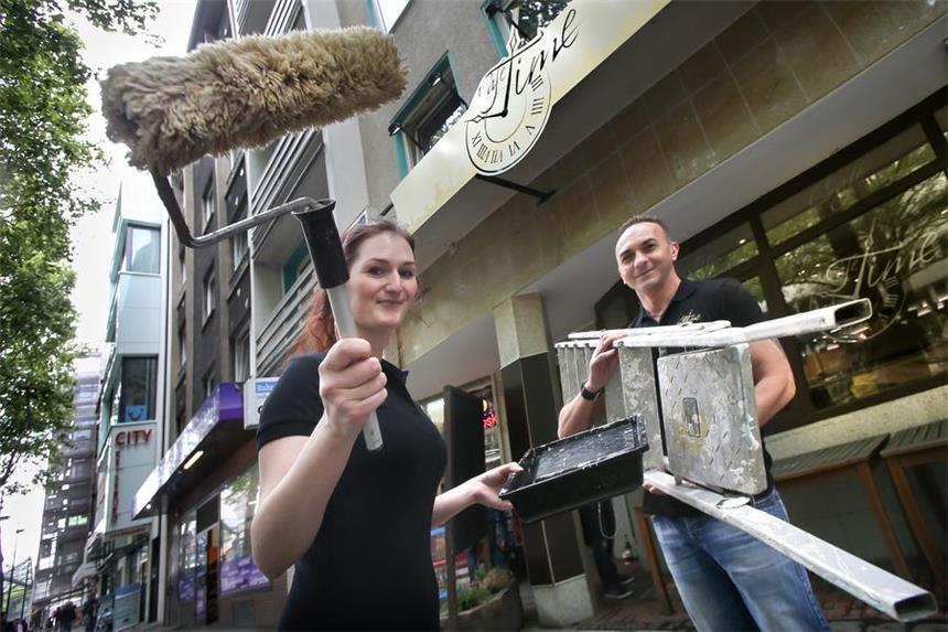 Cafe Time an der Kuckelke in der City / ehemals Cafe Max / Gastronomie
[Foto: Dieter Menne
Datum: 27.05.2015]