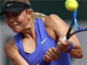 Carina Witthöft scheitert in 's-Hertogenbosch im Viertelfinale an der Estin Anett Kontaveit. Foto: Petr David Josek