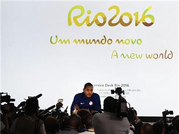 Carmelo Anthony erinnert sich bei der Pressekonferenz an die Olympia-Niederlage vor zwölf Jahren. Foto: Larry W. Smith