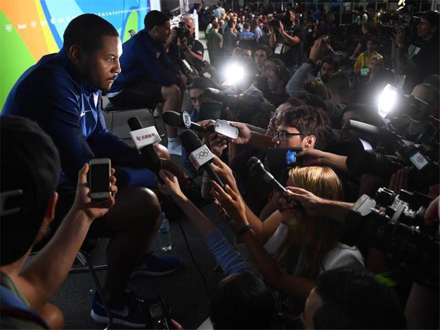 NBA-Stars mit politischer Mission: Sind «Gesicht der USA» Carmelo Anthony sieht sich als Botschafter seines Landes. Foto: Dean Lewins