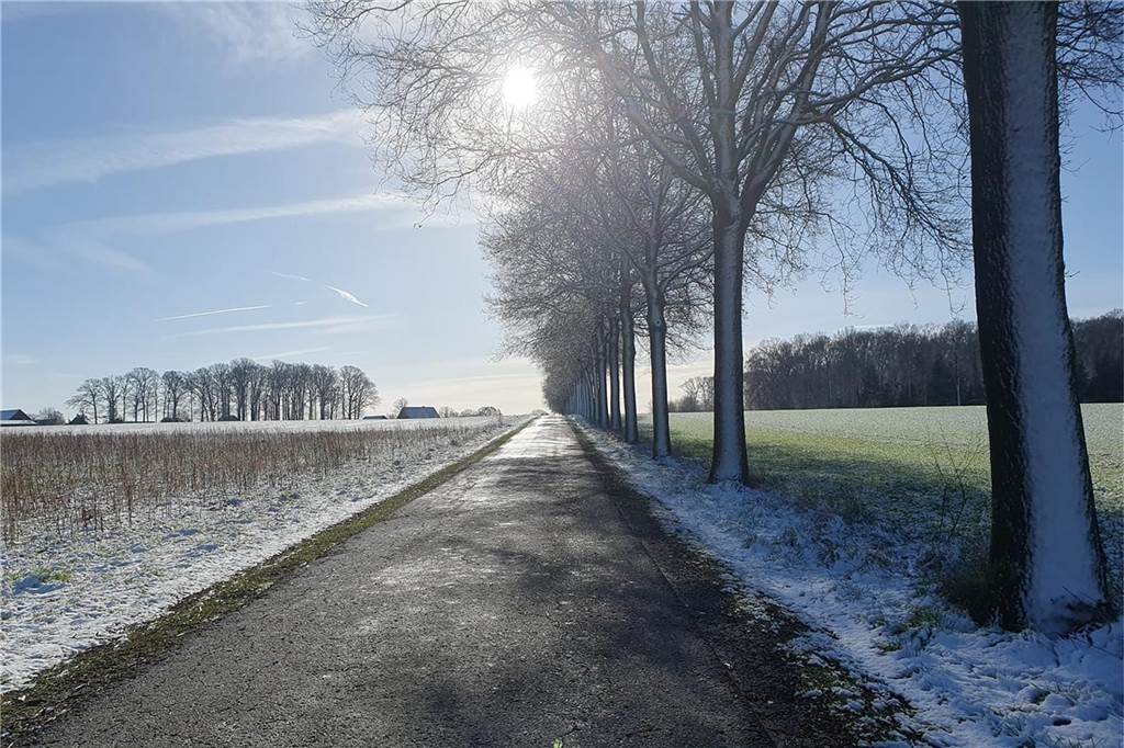 Carolin Kemper aus Südlohn erlebte die Besonderheit einer winterlichen Straße.