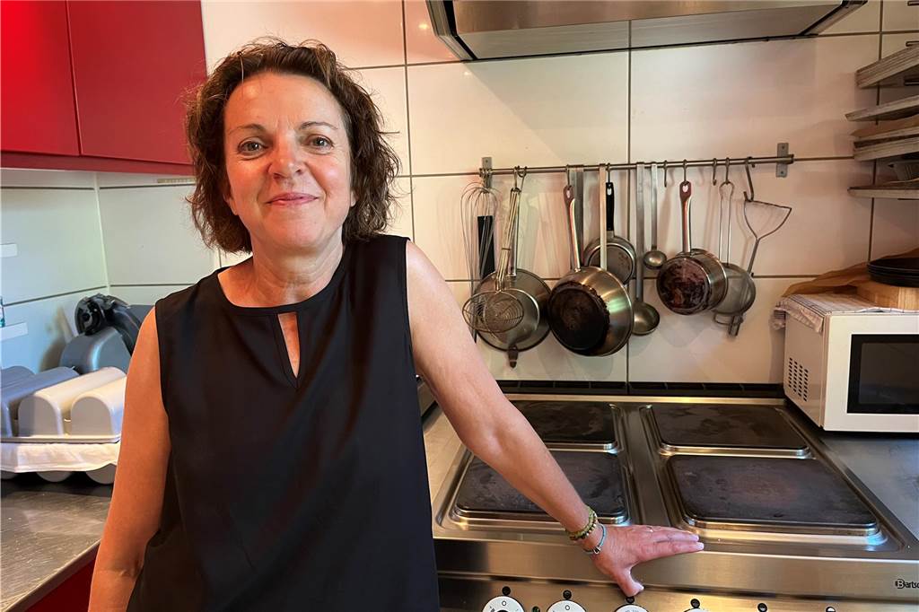 Catrin Segin in ihrer Küche von „Cati kocht“.
