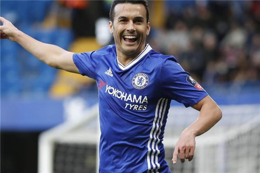 FC Chelsea besiegt Inter Mailand im Elfmeterschießen Chelseas Pedro jubelt über sein Tor zum 1:0 gegen Inter Mailand. Foto: Kirsty Wigglesworth/AP