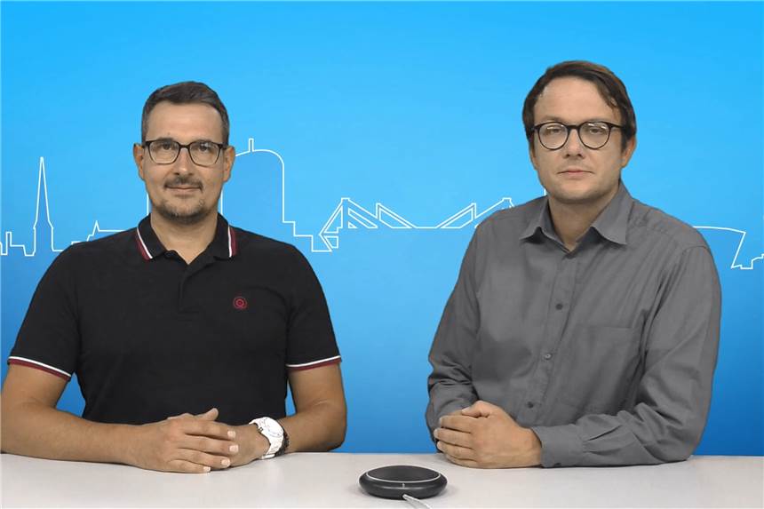 Video-Gespräch: Wie zufrieden sind die Dortmunder mit den Kitas? Christian Gerstenberger (l.) und Felix Guth sprechen über Einschätzung der Dortmunder zur Kita-Betreuung in ihrer Stadt.