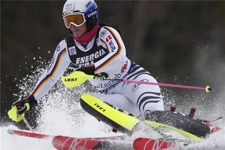 Deutsche Slalomfahrerinnen enttäuschen bei Shiffrin-Show Christina Geiger war nach dem ersten Durchgang noch die beste deutsche Slalomfahrerin. Foto: Giovanni Auletta