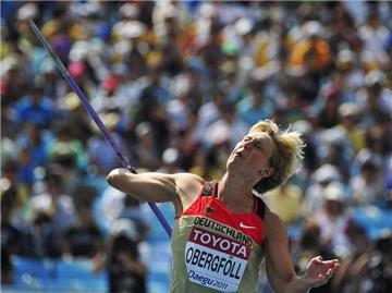 Christina Obergföll hat in der Speerwurf-Qualifikation ihre Saisonbestleistung nur knapp verpasst.