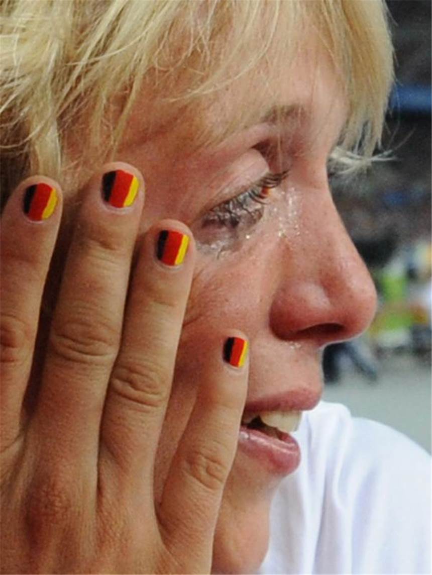 Den Stecker gezogen: Obergföll nur WM-Vierte Christina Obergföll kann die Tränen der Enttäuschung nicht verdrücken.