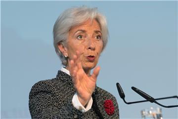 Christine Lagarde, Direktorin des Internationalen Währungsfonds (IWF), hält beim Deutschen Institut für Wirtschaftsforschung (DIW) einen Vortrag. Foto: Soeren Stache