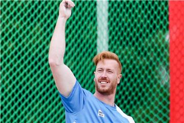 Christoph Harting bescherte den deutschen Leichtathleten im Stade Charléty den einzigen Podestplatz.Foto: Jan Woitas
