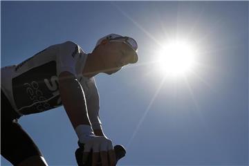 Christopher Froome vom Team Sky wurde von der UCI freigesprochen. Foto: Christophe Ena/AP