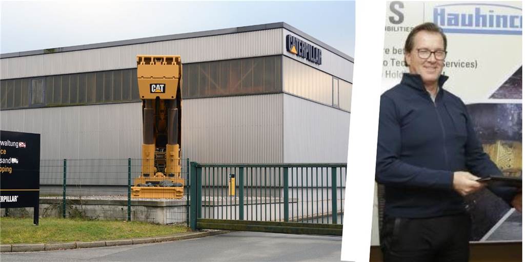 600 Arbeitsplätze auf Caterpillarfläche: Hauhinco holt Firmen nach Lünen Christopher Koslowski, geschäftsführender Gesellschafter von Hauhinco, und das Caterpillargebäude.