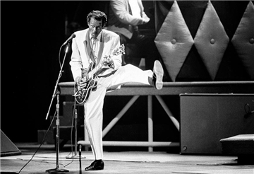 Chuck Berry 1986 im Fox Theater in St. Louis.