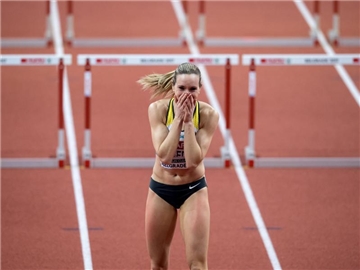 Cindy Roleder siegte bei der EM über 60 Meter Hürden. Foto: Sven Hoppe