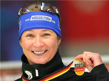 Claudia Pechstein holte ihren 26. Deutschen Meistertitel. Foto: Karl-Josef Hildenbrand