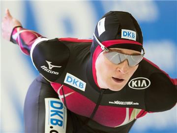 Claudia Pechstein wurde Vierte im 3000-Meter-Rennen. Foto: Soeren Stache