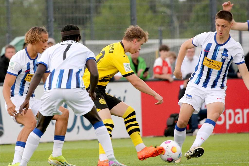 Herrmann sichert BVB-U19 gegen Hertha BSC die Chance aufs Finale: Dortmund droht Defensiv-Engpass Cole Campbell hat für den BVB zum 1:0 getroffen.