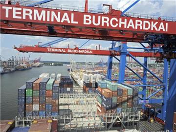 Containerverladung am Burchardkai im Hamburger Hafen. Foto: Fabian Bimmer