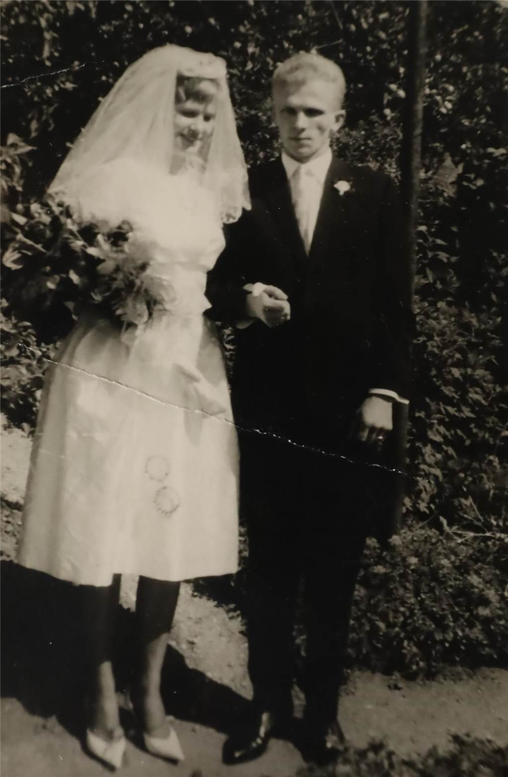 Diamanthochzeit: Der Zufall führte Lutz und Monika Kuhlow zusammen Da Brautpaar im Jahr 1963.