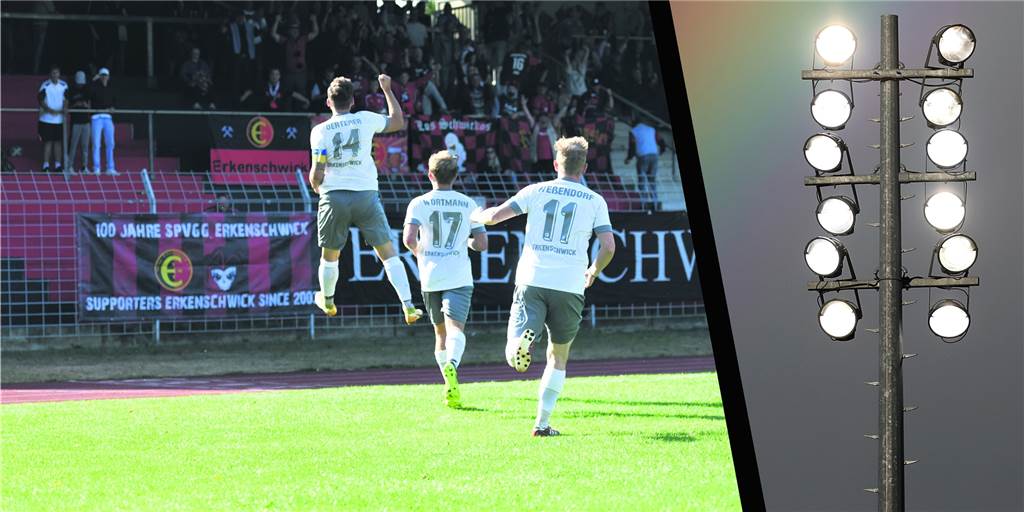 Pokal gegen Preußen Münster - Flutlicht-Premiere im Stimberg-Stadion Im Stimberg-Stadion brennen beim Wesfalenpokalspiel gegen Preußen Münster erstmals Flutlichter.