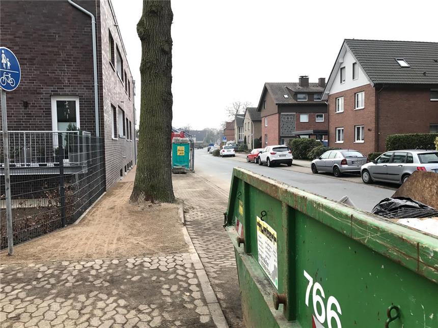 Kurios: Baum steht mitten auf dem Gehweg Da steht er und rührt sich nicht. An der Idastraße wundern sich Anwohner und Passanten über diese kuriose Gehweg-Planung.