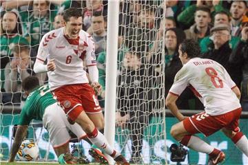 Dänemark besiegt Irland mit 5:1 und hat damit die WM-Teilnahme sicher. Foto: Peter Morrison