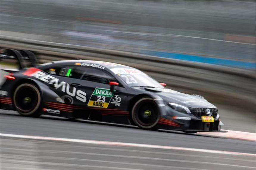 Spanier Juncadella feiert im Mercedes seinen ersten Sieg Daniel Juncadella hat seinen ersten Sieg im Deutschen Tourenwagen-Masters gefeiert. Foto: Daniel Karmann/Archiv