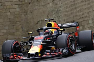 Daniel Ricciardo vom Team Aston Martin Red Bull Racing kam am besten mit dem Kurs in Baku zurecht. Foto: Luca Bruno/AP