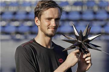 Daniil Medwedew hat das Turnier in Winston-Salem gewonnen. Foto: Chuck Burton/AP