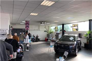 Das Autohaus Bispinghoff ist eines von 22 Wahllokalen in Werne.