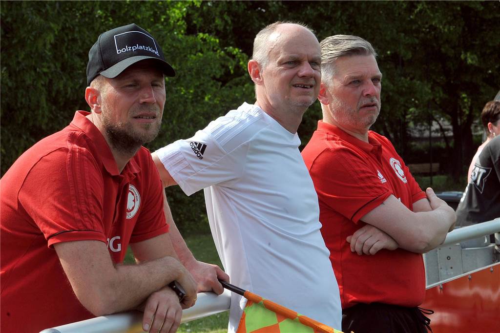 Das bewährte Trainerteam des Geisecker SV (v.re.): Thomas Wotzlawski, Jörg Scharf und Dirk Goldschmidt.