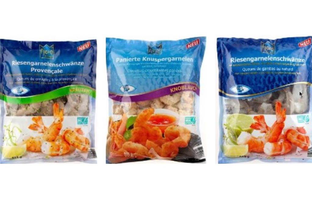 Großer Produktrückruf beim Discounter: Tiefkühlprodukte können Gesundheit schaden Drei verschiedene Sorten von Riesengarnelenschwänzen.