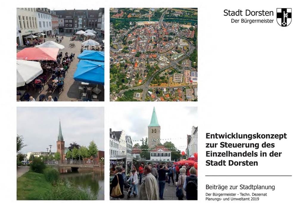 Einzelhandelskonzept: Politik will Herabstufung von Hervest verhindern Das Deckblatt des Entwurfs des Dorstener Einzelhandleskonzepts