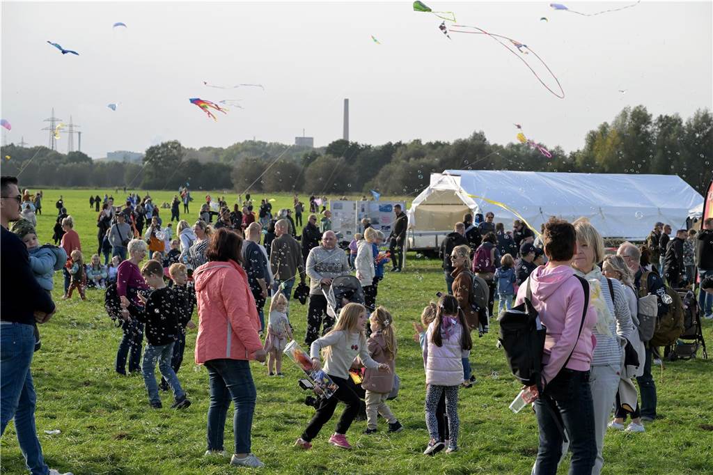 Das Drachenfest lockte bei strahlendem Sonnenschein am Samstag viele Besucher mit großen und kleinen Drachen an. Wir waren mit der Kamera dabei.