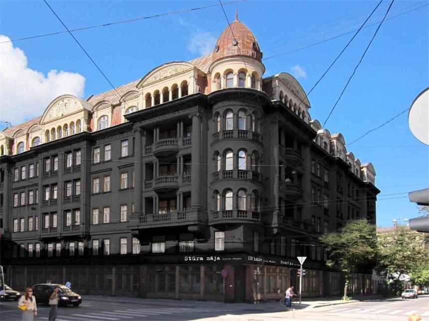 Großes Interesse an einstigem KGB-Haus in Kulturhauptstadt Riga Das Eckhaus in Riga.Foto: Kaspars Garda/Riga 2014