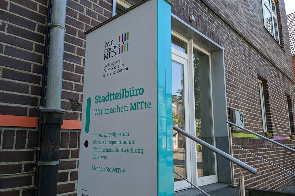 Ab in die Mitte: Stadtteilbüro ist ins Herz von Dorsten umgezogen Eingang altes Stadtteilbüro.