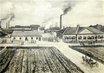 Das Eisen- und Stahlwerk Hoesch um 1885. 