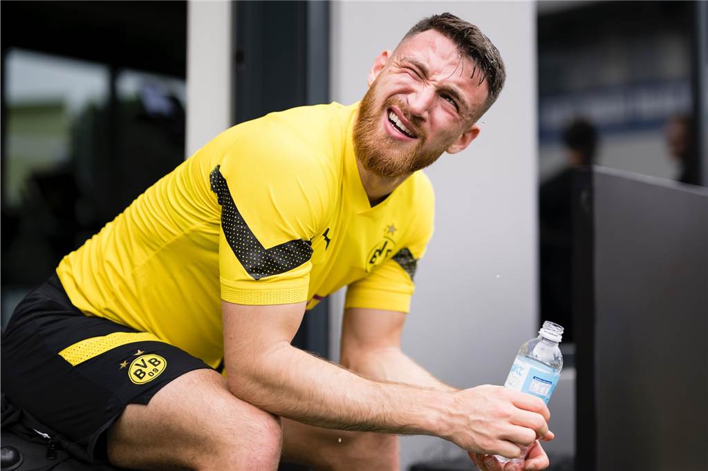 Das erste BVB-Training in Singapur.
