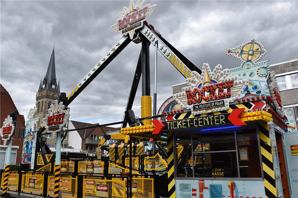 Highlights auf der Jacobi-Kirmes: Das sind die Neuen unter den Fahrgeschäften Das Fahrgeschäft Rocket.