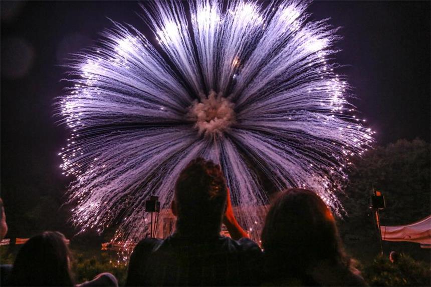 Das Feuerwerk war der Höhepunkt beim Lichterfest im Westfalenpark.
