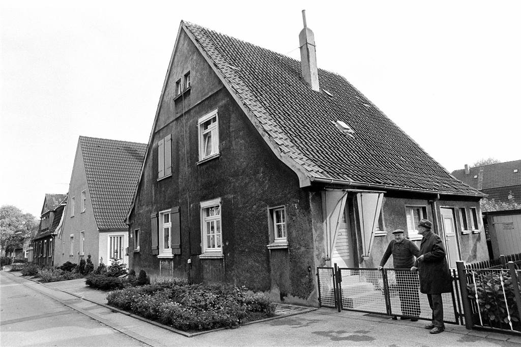 Das Foto zeigt ein Haus in der Barbarasiedlung 1981.