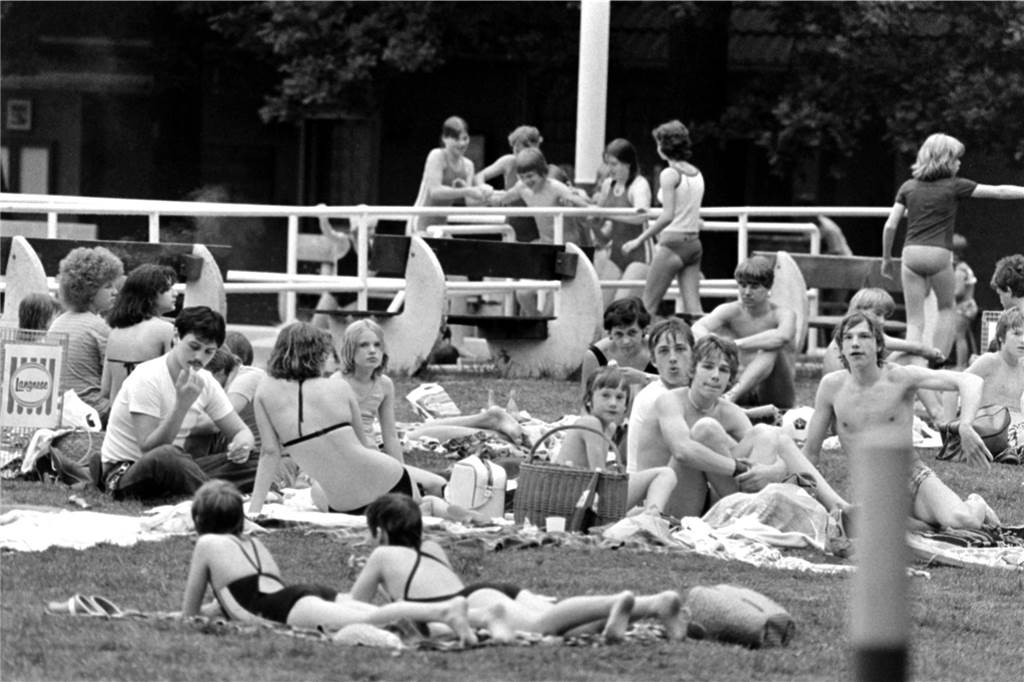 Das Freibad Gahmen am Kanal war viele Jahrzehnte ein beliebter sommerlicher Treffpunkt. Das Foto stammt aus dem Jahr 1979.