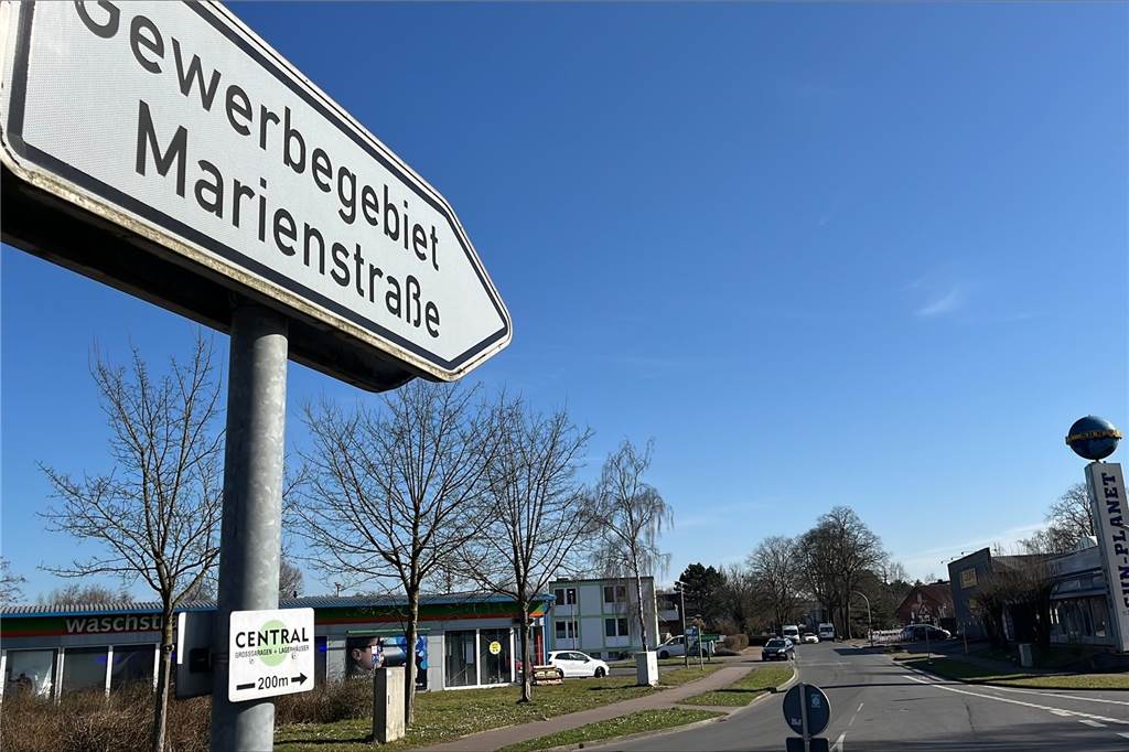 Flächen im Gewerbegebiet Marienstraße sollen effektiver genutzt werden Das Gewerbegebiet Marienstraße